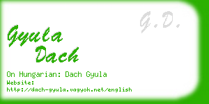 gyula dach business card